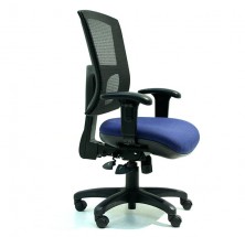 Wave Mesh Back. Heavy Duty With Arms. Large Seat. 135Kg. Fab Seat Any Colour. Black Base STD